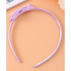 Babyhug Bow Hair Band & Clip Accessories Combo Sets of 3 - Purple