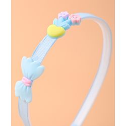 Babyhug Bow & Heart Charm Hair Bands Set of 2 - Blue & Purple