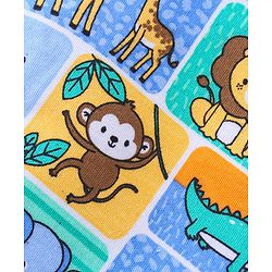 Babyhug 100% Cotton Knit Striped & Monkey Printed Bonnet Bonnet Caps Pack of 2 - Multicolor