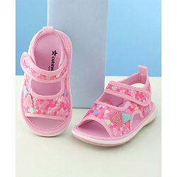 Cute Walk by Babyhug Velcro Closure Musical Sandal with Ice Cream Applique - Pink