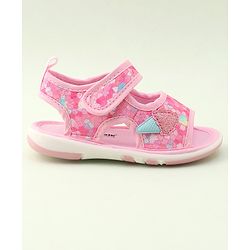 Cute Walk by Babyhug Velcro Closure Musical Sandal with Ice Cream Applique - Pink
