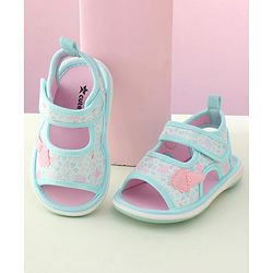 Cute Walk by Babyhug Velcro Closure Musical Sandal with Ice Cream Applique - Pink