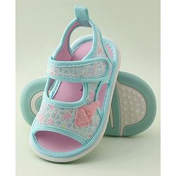 Cute Walk by Babyhug Velcro Closure Musical Sandal with Ice Cream Applique - Pink