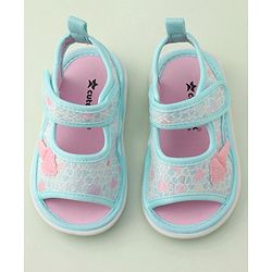 Cute Walk by Babyhug Velcro Closure Musical Sandal with Ice Cream Applique - Pink