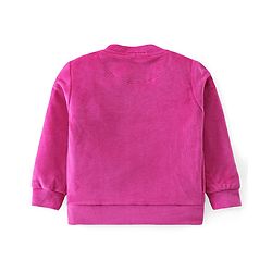 Babyhug Woven Full Sleeves Front Zipper Winter Wear Suit With Butterflies Print - Fuchsia