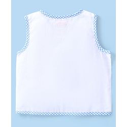 Babyhug Interlock Knit Sleeveless Front Open Vests With Animal Print Pack of 5 - White