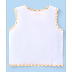 Babyhug Interlock Knit Sleeveless Front Open Vests With Animal Print Pack of 5 - White