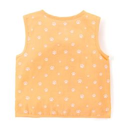 Babyhug 100% Cotton Woven Sleeveless Front Open Jhablas With Stripes & Animal Prints Pack of 5 - Multicolour