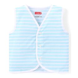 Babyhug 100% Cotton Woven Sleeveless Front Open Jhablas With Stripes & Animal Prints Pack of 5 - Multicolour