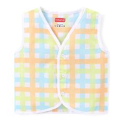 Babyhug 100% Cotton Woven Sleeveless Front Open Jhablas With Stripes & Animal Prints Pack of 5 - Multicolour