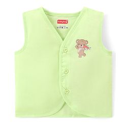 Babyhug 100% Cotton Woven Sleeveless Front Open Jhablas With Stripes & Animal Prints Pack of 5 - Multicolour