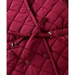 Babyhug Woven Full Sleeves High Neck Trench Coat with Quilt Design - Wine