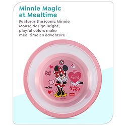 Babyhug Disney Mickey Mouse Designed Suction Bowl with Lid & Spoon Blue  - 300 ml