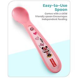 Babyhug Disney Mickey Mouse Designed Suction Bowl with Lid & Spoon Blue  - 300 ml