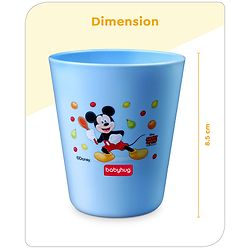 Babyhug Disney Mickey Mouse Tumbler Cup| Food Grade Material| Lightweight & Sturdy| Dishwasher Safe| For Hot & Cold Beverages| BPA Free Blue - 180 ml
