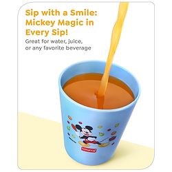 Babyhug Disney Mickey Mouse Tumbler Cup| Food Grade Material| Lightweight & Sturdy| Dishwasher Safe| For Hot & Cold Beverages| BPA Free Blue - 180 ml
