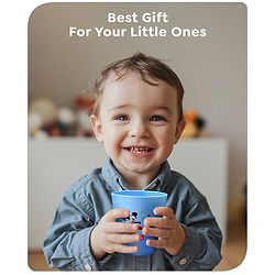 Babyhug Disney Mickey Mouse Tumbler Cup| Food Grade Material| Lightweight & Sturdy| Dishwasher Safe| For Hot & Cold Beverages| BPA Free Blue - 180 ml