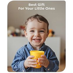 Babyhug Disney Mickey Mouse Tumbler Cup| Food Grade Material| Lightweight & Sturdy| Dishwasher Safe| For Hot & Cold Beverages| BPA Free Blue - 180 ml
