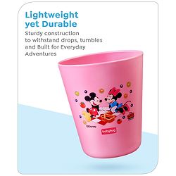 Babyhug Disney Mickey Mouse Tumbler Cup| Food Grade Material| Lightweight & Sturdy| Dishwasher Safe| For Hot & Cold Beverages| BPA Free Blue - 180 ml