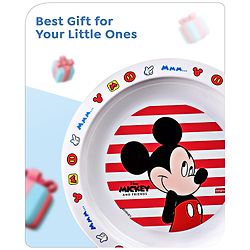 Babyhug Disney Mickey Mouse Printed Dish - Red