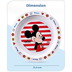 Babyhug Disney Mickey Mouse Printed Dish - Red