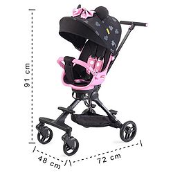 Babyhug Disney Stroller with playful Disney Themed Designs - Pink