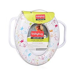 Babyhug Soft Cushioned Baby Potty Seat with Handle & Fish Print -  Pink