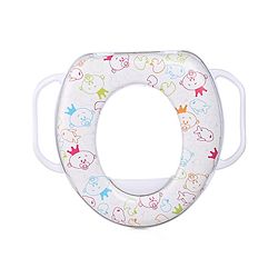 Babyhug Soft Cushioned Baby Potty Seat with Handle & Fish Print -  Pink