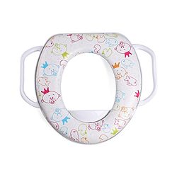 Babyhug Soft Cushioned Baby Potty Seat with Handle & Fish Print -  Pink