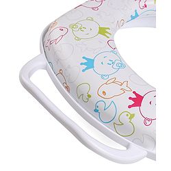 Babyhug Soft Cushioned Baby Potty Seat with Handle & Fish Print -  Pink