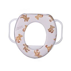 Babyhug Baby Potty Seat with Handle & Bear Print -  White