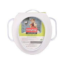 Babyhug Baby Potty Seat with Handle & Bear Print -  White