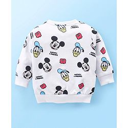 Babyhug Disney Cotton Knit Full Sleeves T-Shirt & Jogger Set with Mickey Mouse Graphics - Red & White