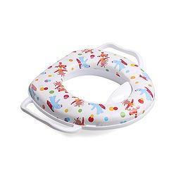Babyhug Baby Potty Seat with Handle & Multicolour Print -  Blue & Red