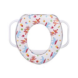Babyhug Baby Potty Seat with Handle & Multicolour Print -  Blue & Red