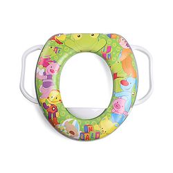 Babyhug Soft Cushioned Baby Potty Seat with Handle & Binnypoon - Green