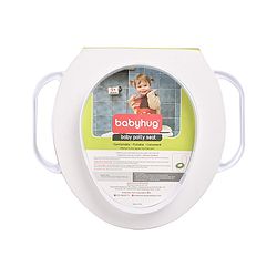 Babyhug Soft Cushioned Baby Potty Seat with Handle & Binnypoon - Green