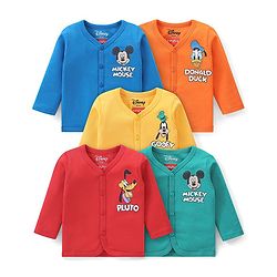 Babyhug Disney  Interlock Full Sleeves Jhablas With Mickey Mouse & Friends Graphic  Set of 5 - Multicolour