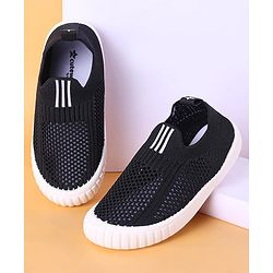 Cute Walk by Babyhug Slip On Striped Design Casual Shoes - Black