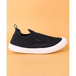 Cute Walk by Babyhug Slip On Striped Design Casual Shoes - Black