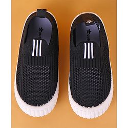 Cute Walk by Babyhug Slip On Striped Design Casual Shoes - Black
