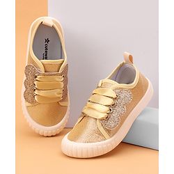 Cute Walk by Babyhug Slip On Glittery Casual Shoes - Gold