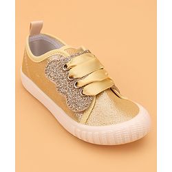 Cute Walk by Babyhug Slip On Glittery Casual Shoes - Gold