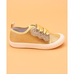 Cute Walk by Babyhug Slip On Glittery Casual Shoes - Gold