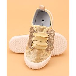 Cute Walk by Babyhug Slip On Glittery Casual Shoes - Gold