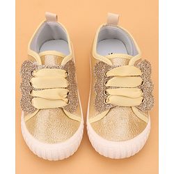 Cute Walk by Babyhug Slip On Glittery Casual Shoes - Gold