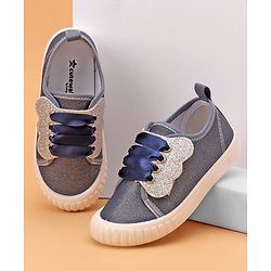 Cute Walk by Babyhug Slip On Glittery Casual Shoes - Navy Blue