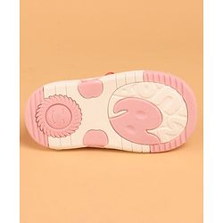 Cute Walk by Babyhug  Musical Casual Shoes Rainbow & Stars Print With Lace Detailing - Fuchsia