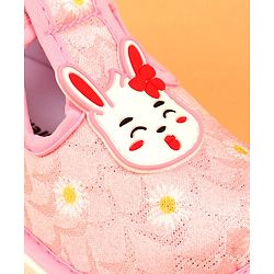 Cute Walk by Babyhug Velcro Closure Musical Casual Shoes With Kitty Applique - Pink