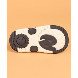 Cute Walk by Babyhug Musical  Shoes with Velcro Closure Polka Dot Print - Navy Blue